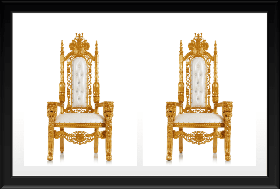 BRIDE & GROOM GOLDEN CHAIR